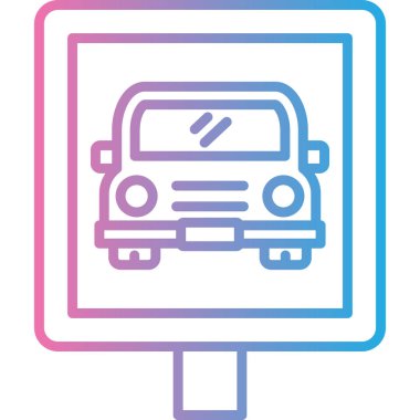 bus simgesi vektör illüstrasyonu