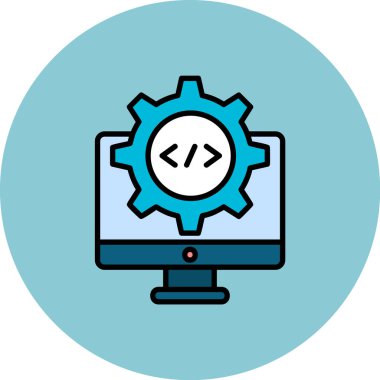 Web geliştirme vektör simgesi
