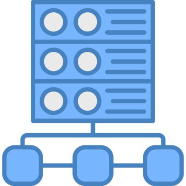 sunucu simgesi, vektör illüstrasyonu basit tasarım