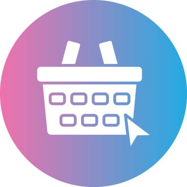 Alışveriş sepeti simgesinin vektör illüstrasyonu