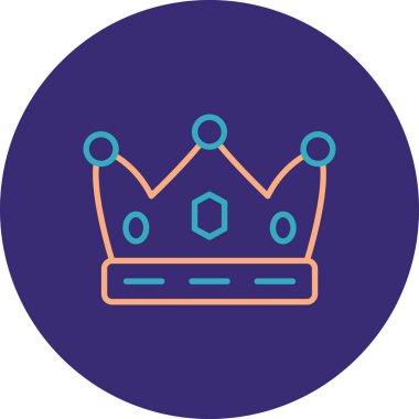 Taç. Web simgesi basit illüstrasyon