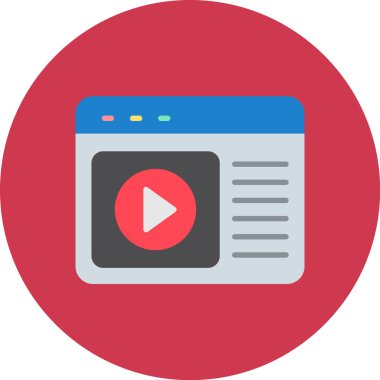 Tarayıcı Simgesi, Basit Renk Vektörü İllüstrasyonu