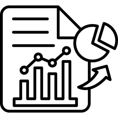 iş analizi vektör çizgisi simgesi