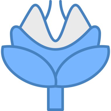 Çiçek. Web simgesi basit illüstrasyon