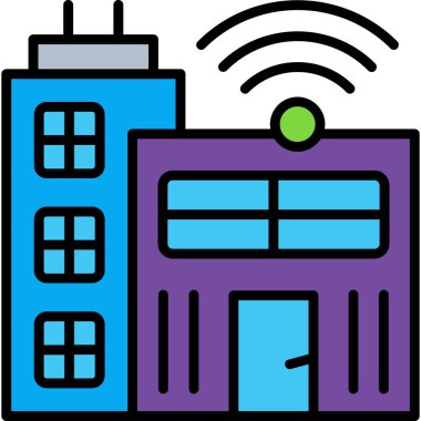 Bina simgesi. vektör illüstrasyonu