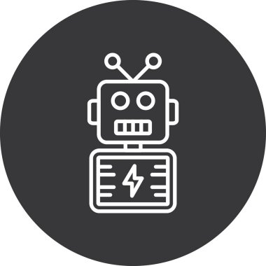 robot ikon vektör illüstrasyonu