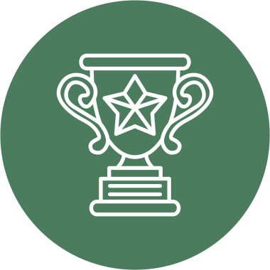 Kupa. Web simgesi basit illüstrasyon