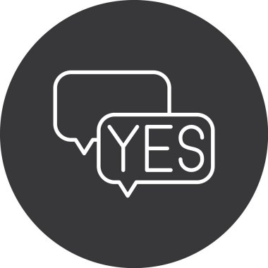 evet web simgesi basit illüstrasyon