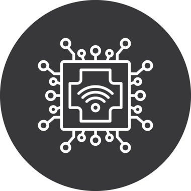 Kablosuz. Web simgesi basit illüstrasyon