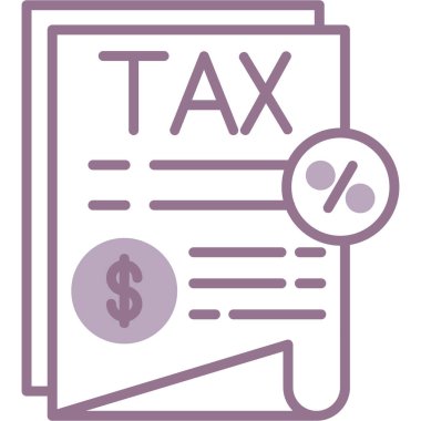 vergi belgesi vektör illüstrasyonu