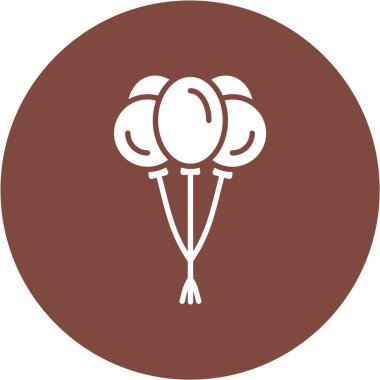 Hava balonu. Web simgesi basit illüstrasyon