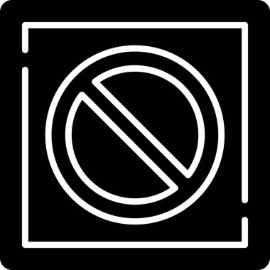 Yasak simge, vektör illüstrasyonu