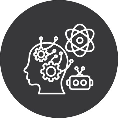 Beyin. Web simgesi basit tasarım