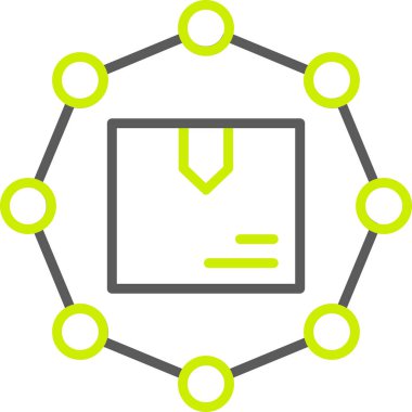 eşsiz ağ vektör çizgisi simgesi