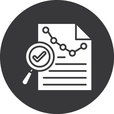 iş raporu simgesi beyaz arkaplanda izole edilmiş moda tasarım tarzında. vektör