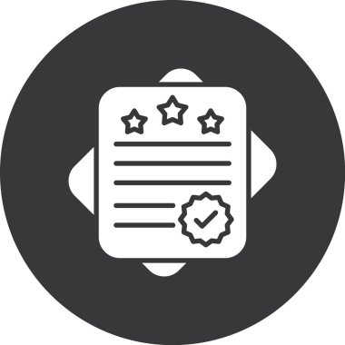 Sertifika vektör düz simgesi