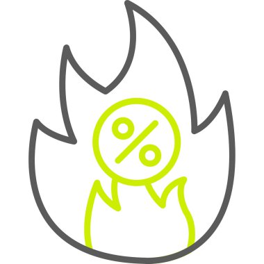 Ateş ikonu. Beyaz arkaplanda izole edilmiş web tasarımı için ateş yakma vektör simgesi