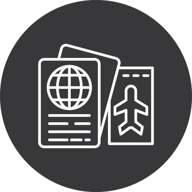 Seyahat simgesinin vektör illüstrasyonu