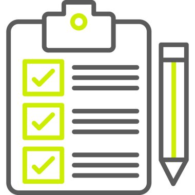 Kontrol listesi düz yuvarlanmış vektör simgesi