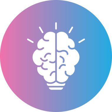 Beyin. Web simgesi basit tasarım