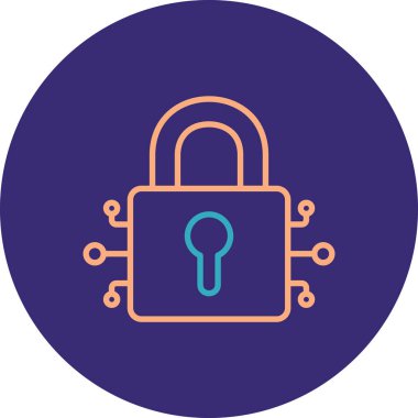 Kilit simgesinin vektör illüstrasyonu