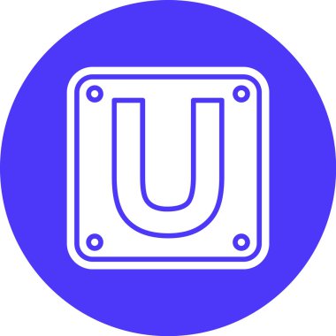 Bir harf simgesinin vektör illüstrasyonu