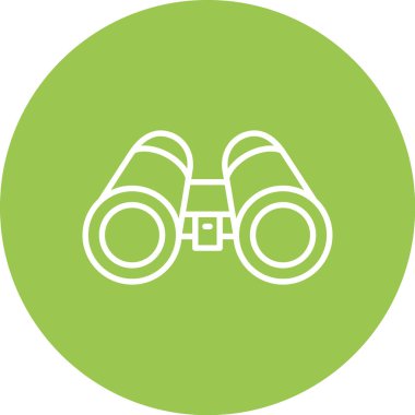 Dürbün Simgesi, Basit Renk Vektörü İllüstrasyonu