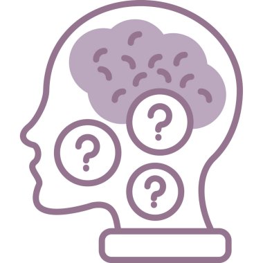 Düşünüyorum. Web simgesi basit illüstrasyon