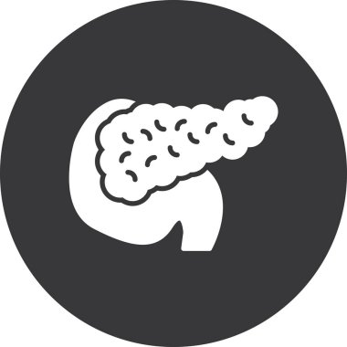 İnsan organı yuvarlanmış vektör simgesi