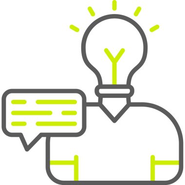 Fikir simgesi vektör illüstrasyonu