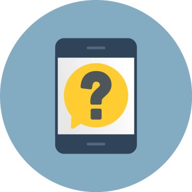 telefon soru vektörü simgesi