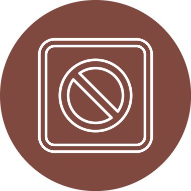 Kişisel ve ticari kullanım için yasak işaret simgesi vektör illüstrasyonu..