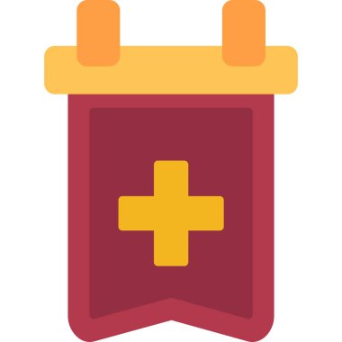 kalkan düz vektör simgesi