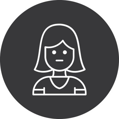 avatar kadın dış hatlar biçiminde simgeyle yüzleşir