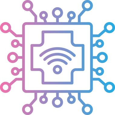 Kablosuz. Web simgesi basit illüstrasyon