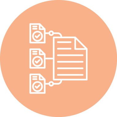 Belge. Web simgesi basit illüstrasyon