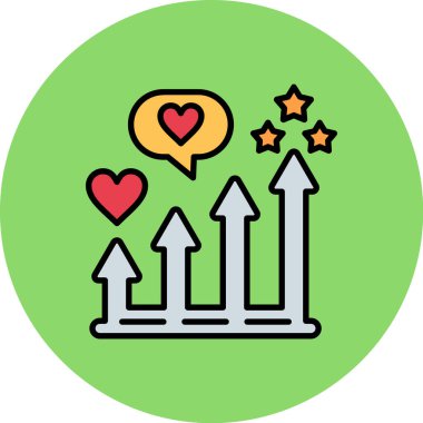 Bir kalp simgesinin vektör illüstrasyonu