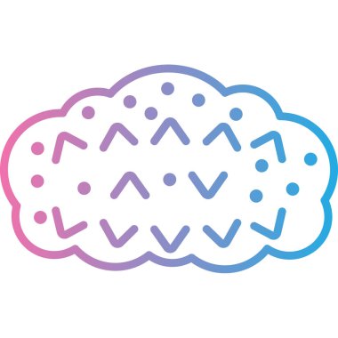 Beyin. Web simgesi basit illüstrasyon