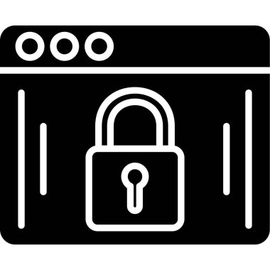 asma kilit simgesi, vektör çizimi