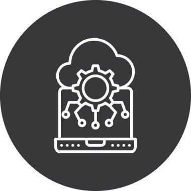 bulut hesaplama vektörü illüstrasyonu