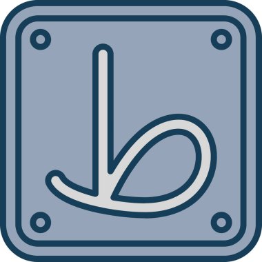 Bir b eksikliği simgesinin vektör çizimi