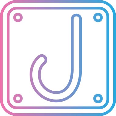 Balıkçı oltası simgesinin vektör çizimi