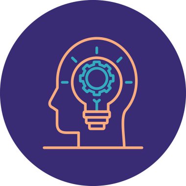 beyin ikonu vektör illüstrasyonu