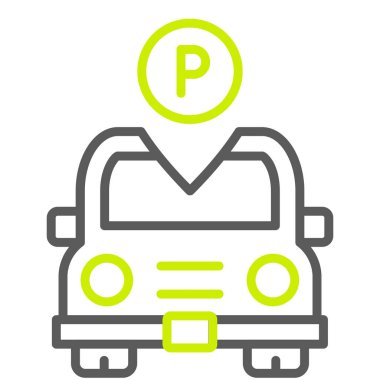 bus park vektörü simgesi