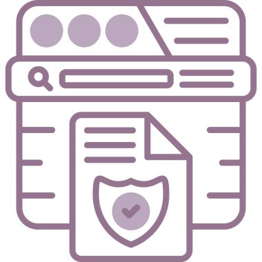 belge simgesi, vektör çizimi