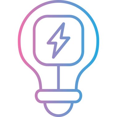 Elektrik ampul simgesinin vektör illüstrasyonu