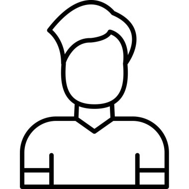 avatar adam simgesi ana hatları biçiminde