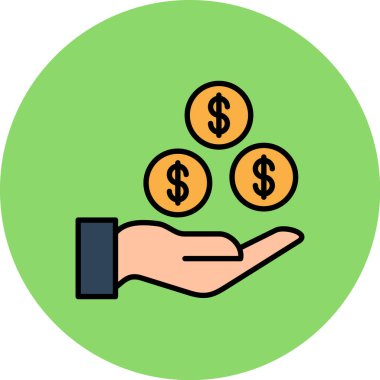 Para için. Web simgesi basit tasarım