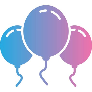 balonlar simge vektör illüstrasyonu