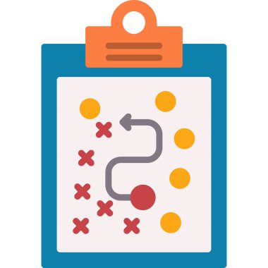 işletme yönetimi düz simgeleri, tahta & çizelgeleri